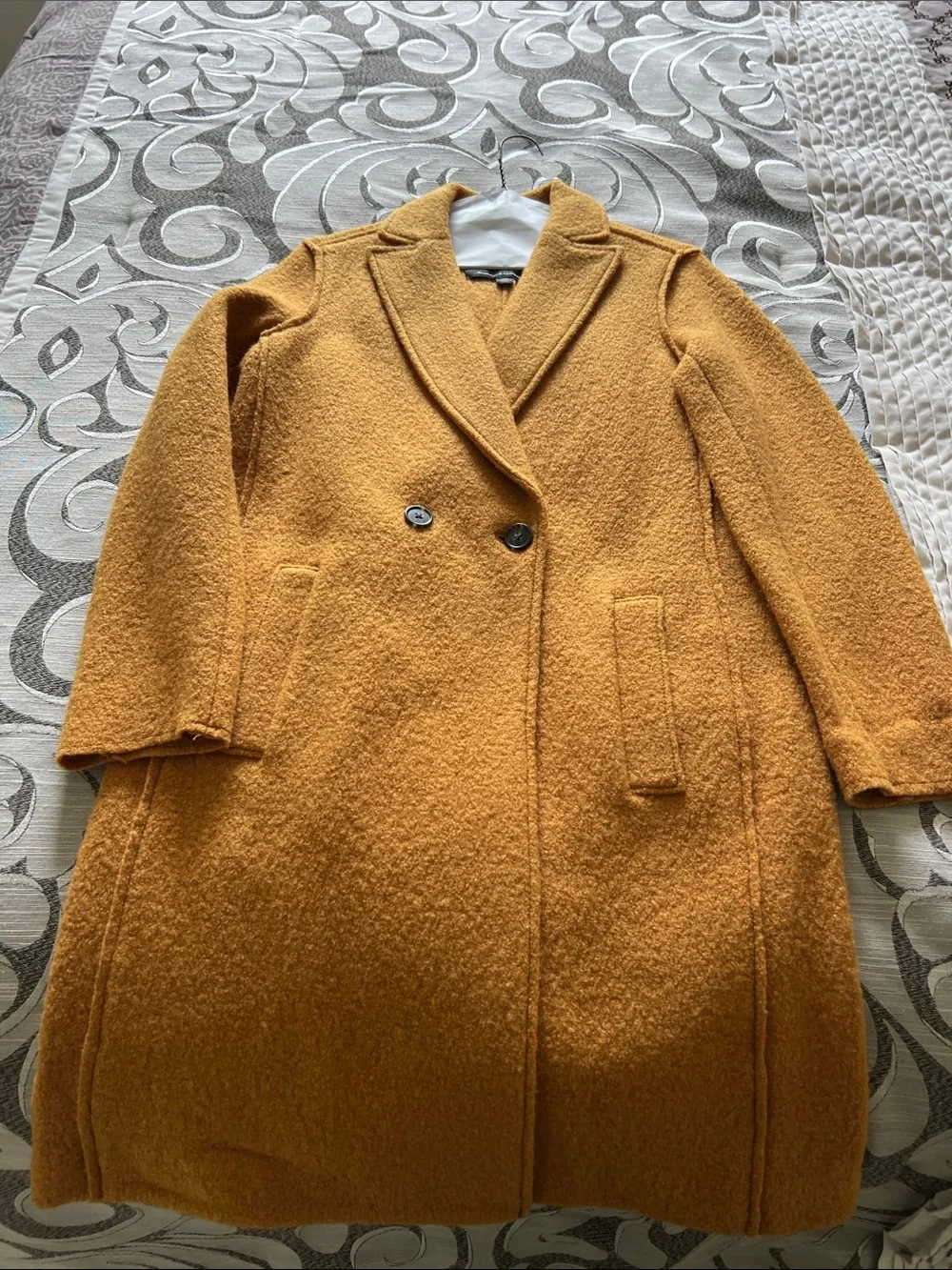 J. Crew Double-Breasted Pea Coat in Mustard 100% wool - Picture 2 of 6